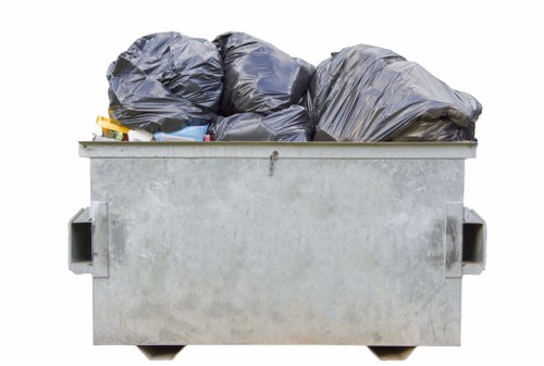 Enclosed and lockable skip placed in a Richmond residential area